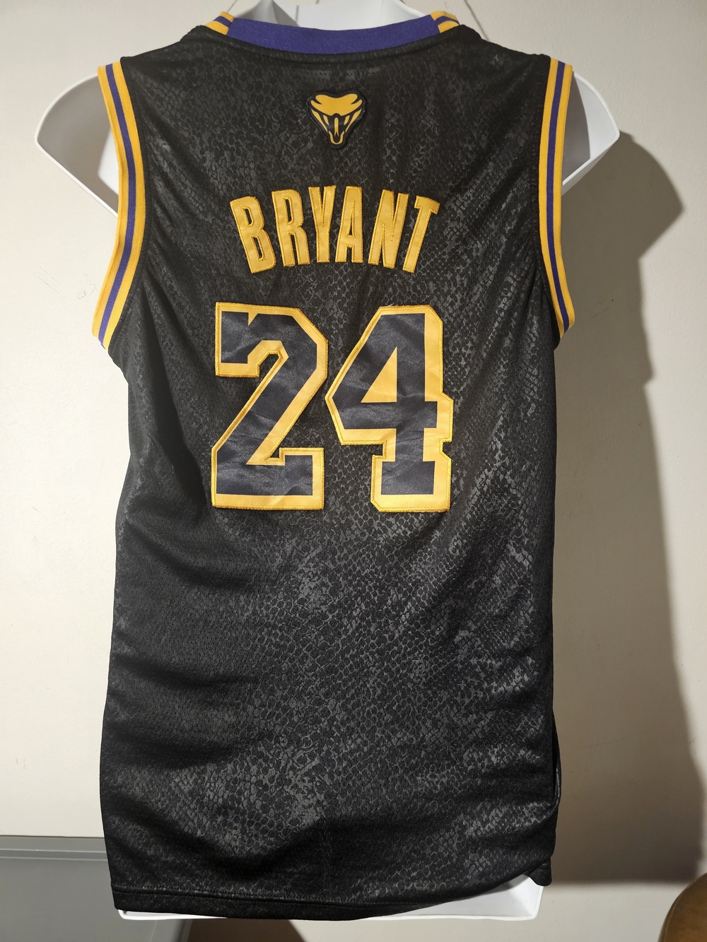 KOBE BRYANT Black & Gold Basketball Jersey with Number 24